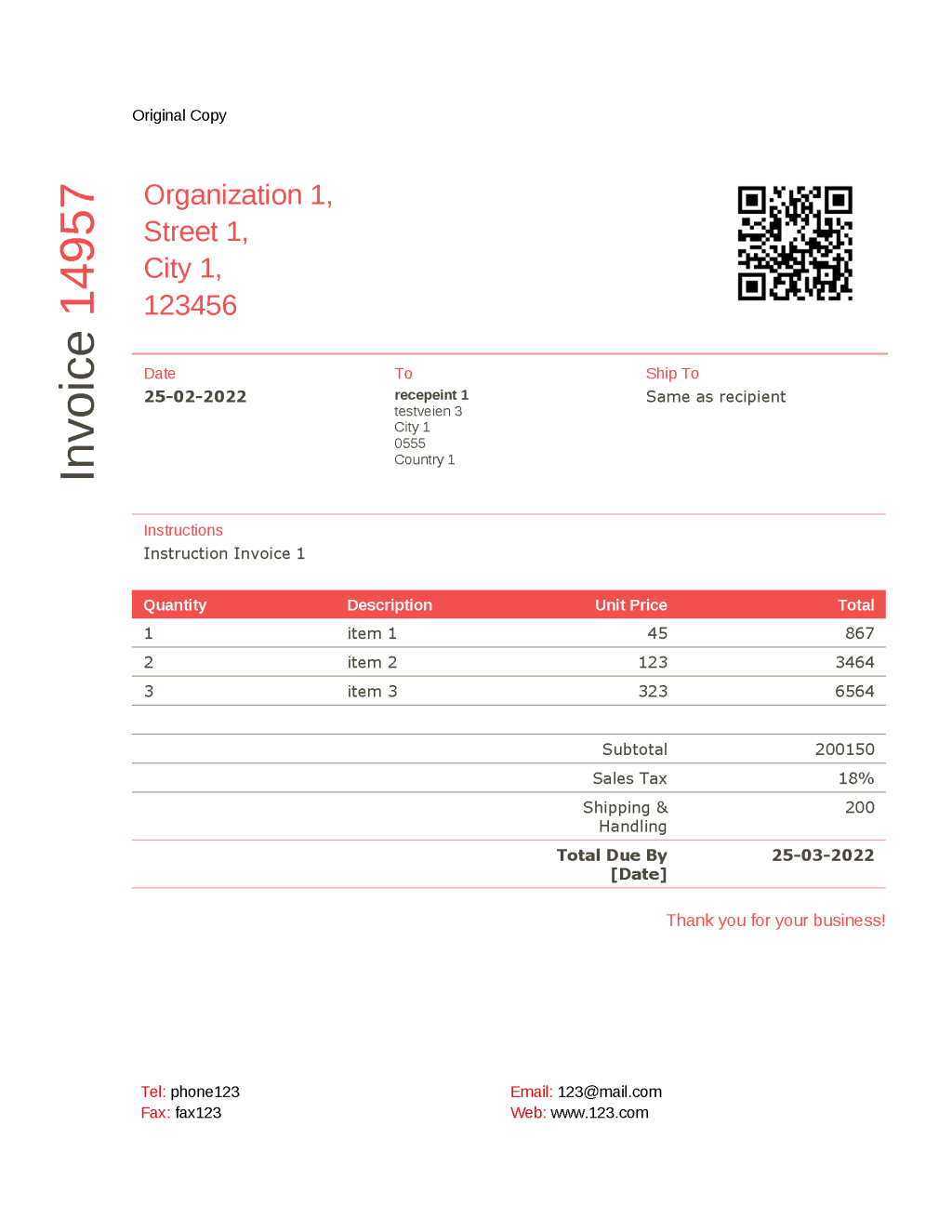 Final mail merged PDF output