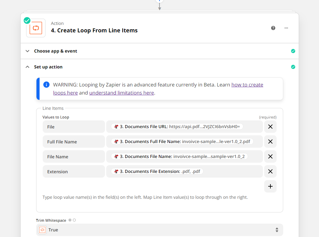 Loop action for Zapier for dynamic files