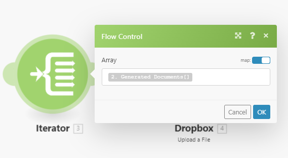 Iterator for controlling multiple file outputs