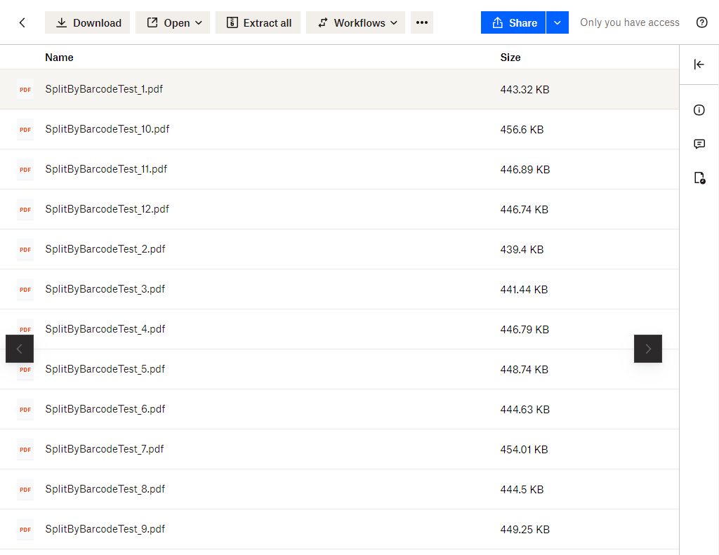 Zip content file