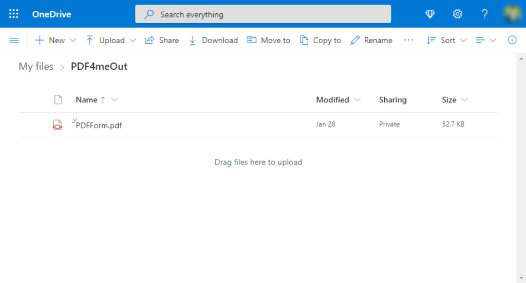 Output PDF file from Add Text Watermark PDF4me action