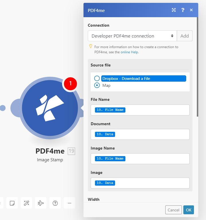 create image stamp using pdf4me