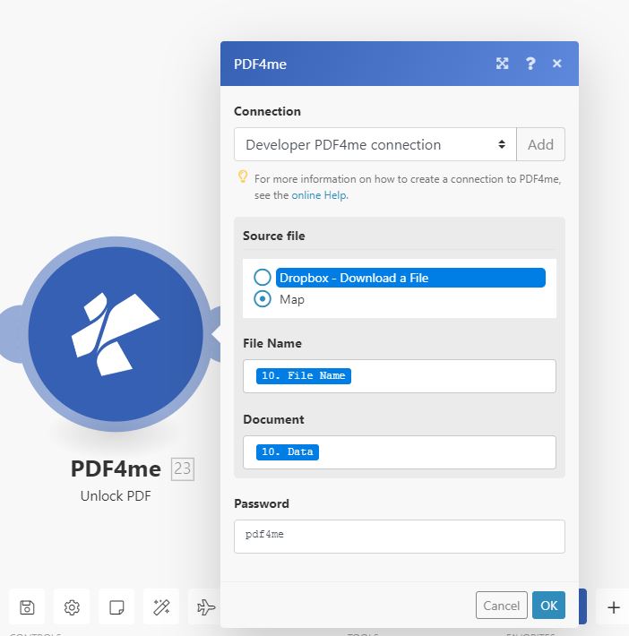 unlock password protected pdf files using pdf4me