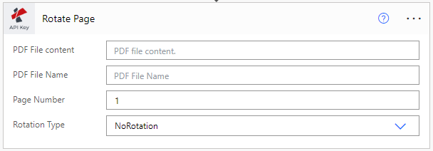 Rotate specific page of PDF action
