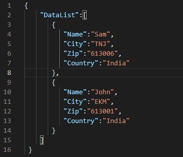 json array